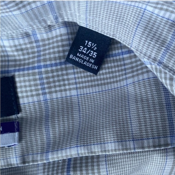 NWT Chaps Regular Fit Dress Shirt, Stretch collar, Non Iron, Size 15.5” 34/35 - Picture 8 of 15